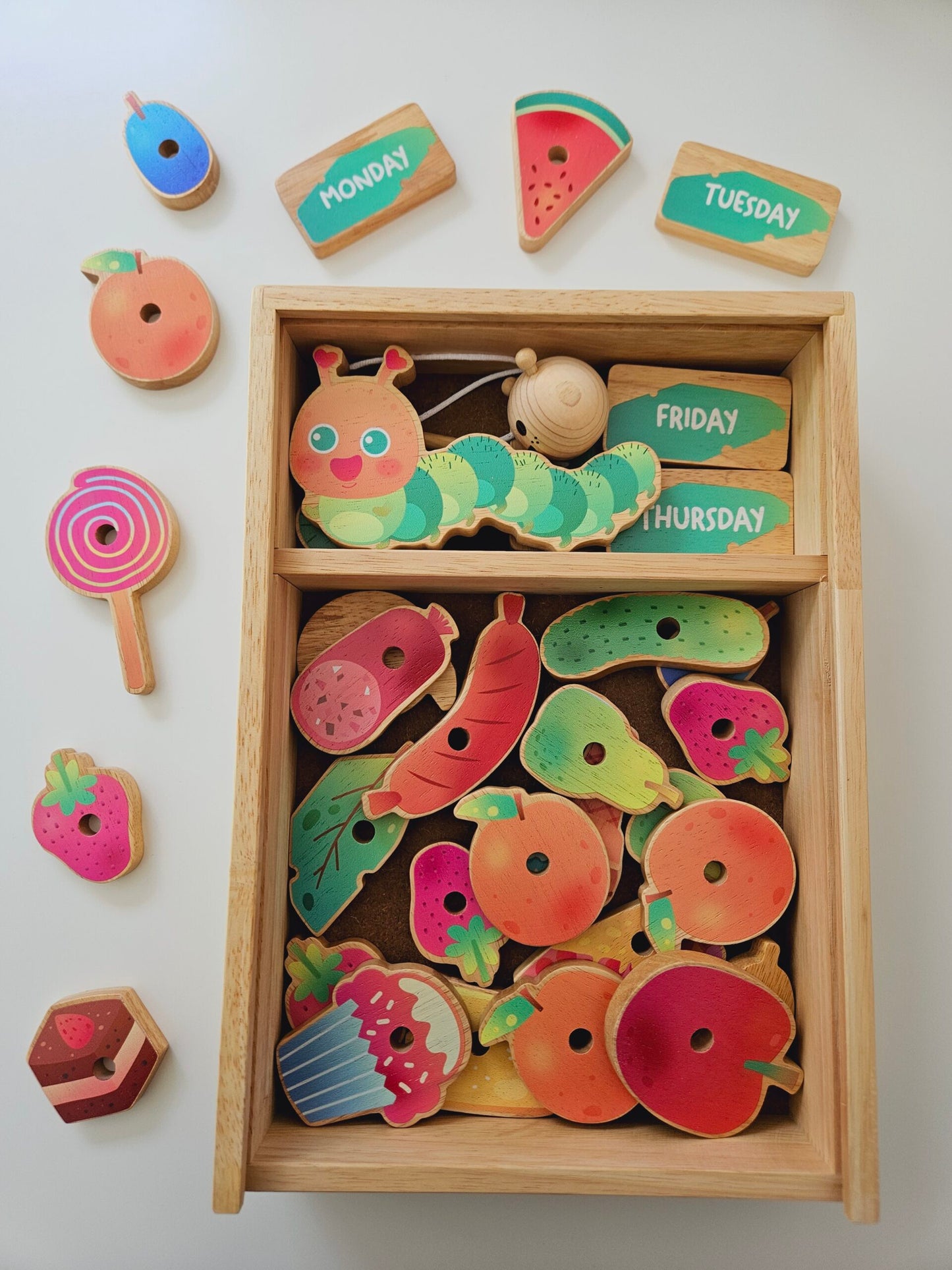 סט הזחל הרעב מעץ - Qtoys