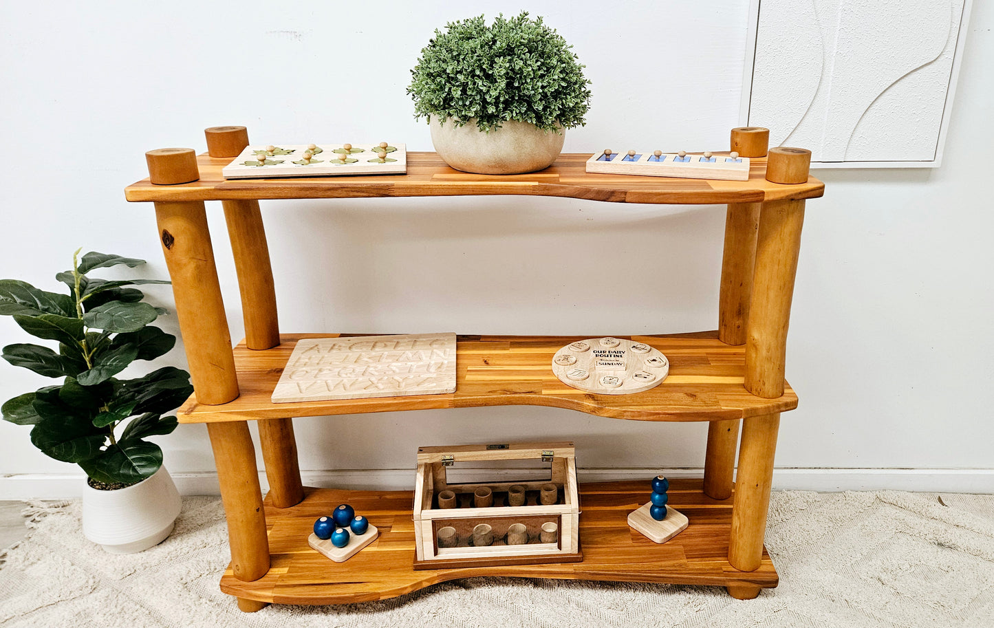 שידה מעץ מלא - תלת קומתית - Qtoys