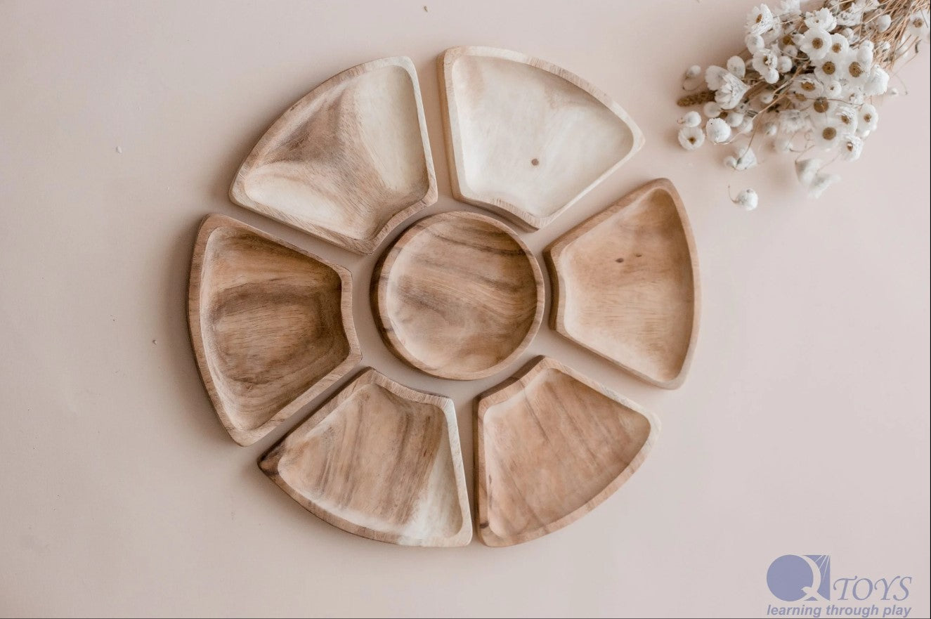 מגש מיון מפורק מעץ - Qtoys