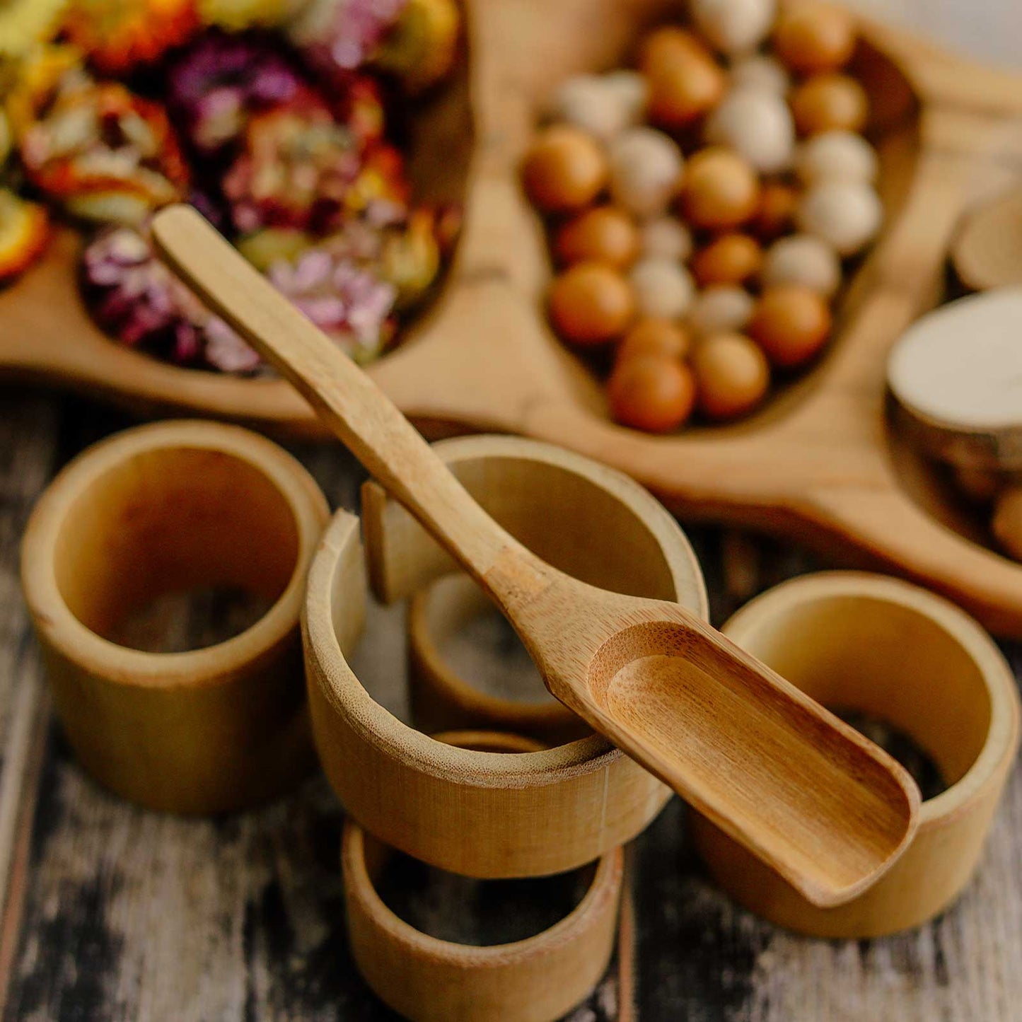 כפית עם ידית ארוכה מבמבוק - Explore Nook