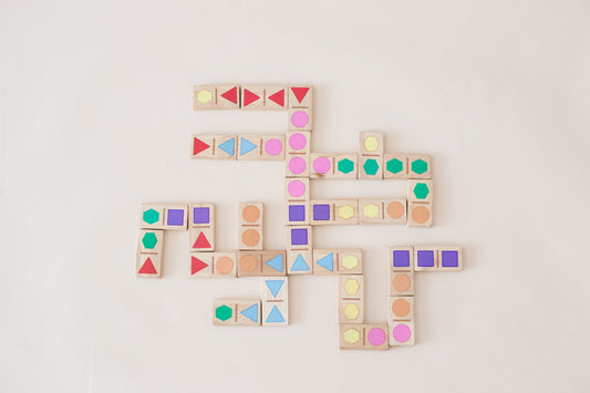 דומינו מעץ - צורות - Qtoys