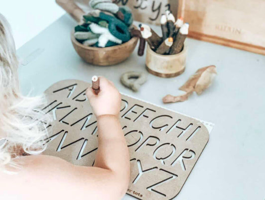 שבלונה - אותיות אנגלית - Timber Tots