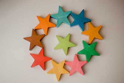 כוכבים צבעוניים מעץ - Qtoys