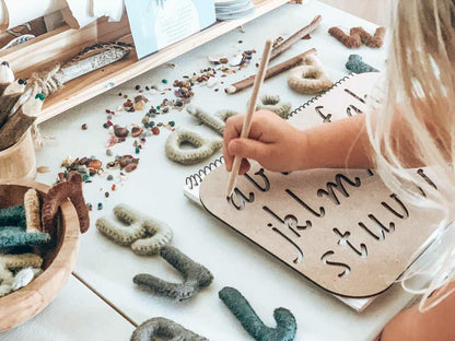 שבלונה - אותיות אנגלית - Timber Tots