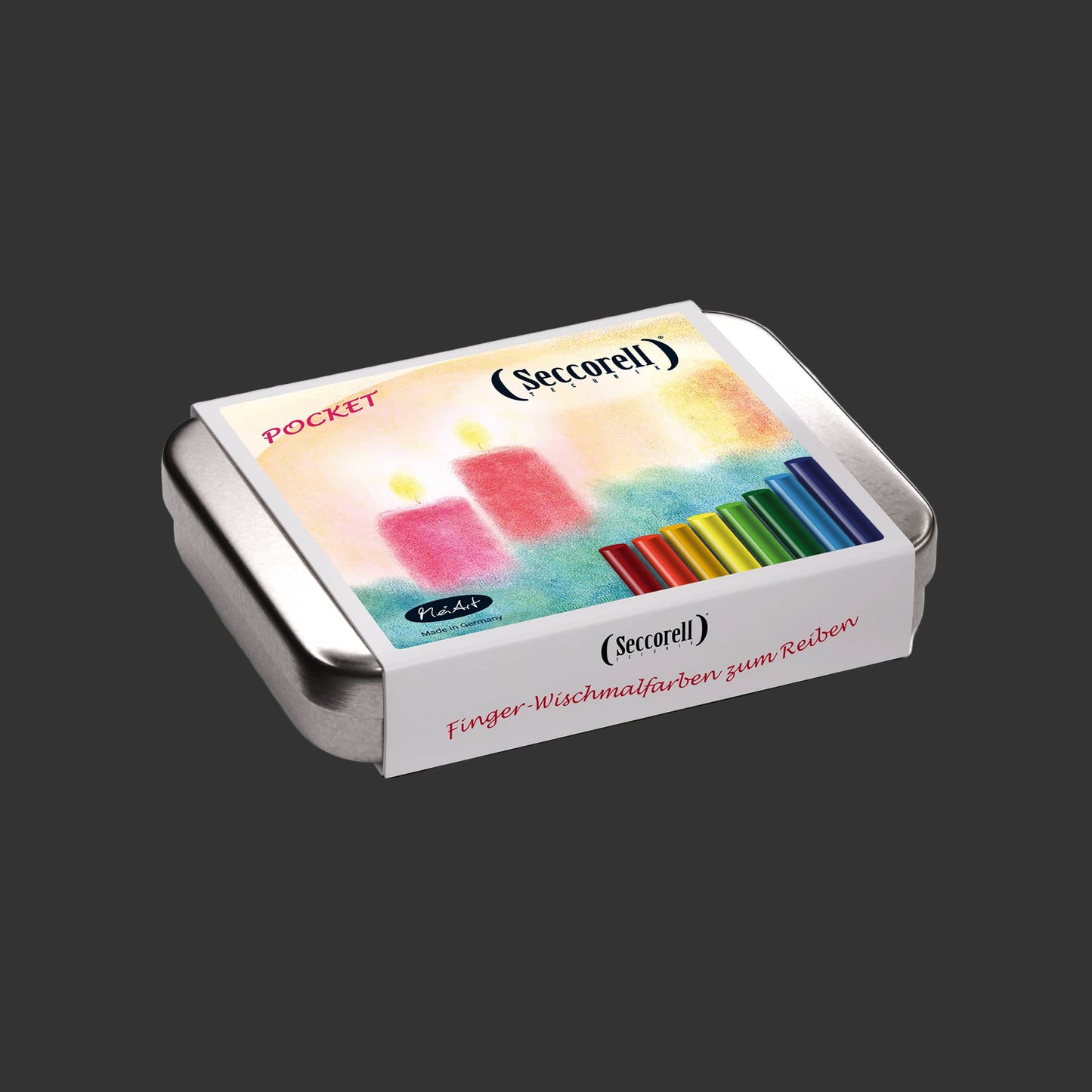 צבעי אצבעות - סט פוקט 8 צבעים - Seccorell