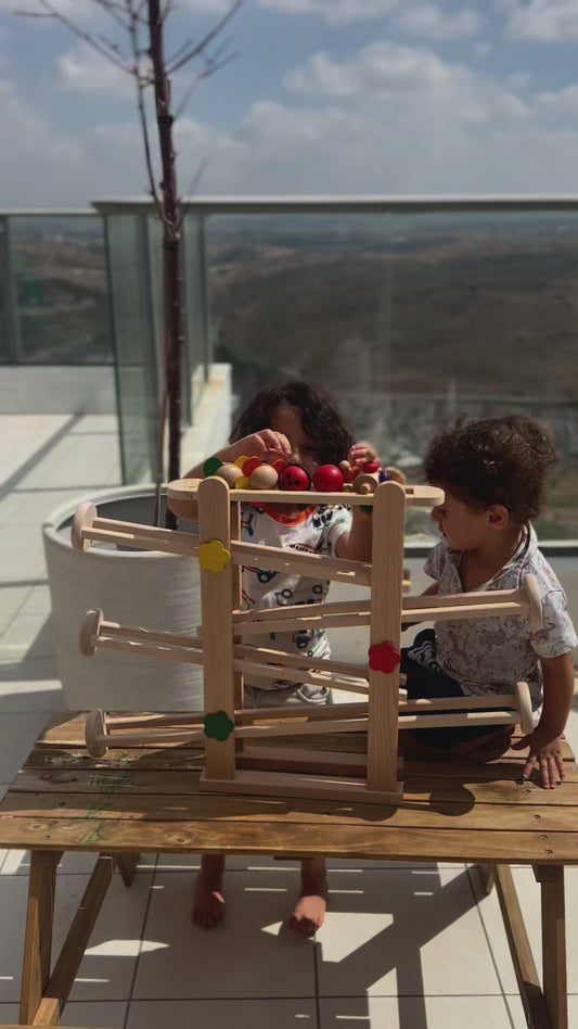 מדרון מעץ - דגם שמחה - PlayMe Toys